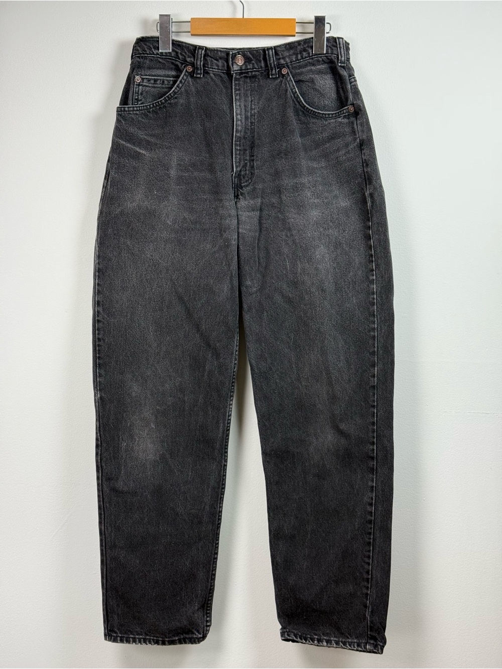 Vintage 90s Levi's 634 Orange Tab Black Denim Jeans relaxed fit W33 L32